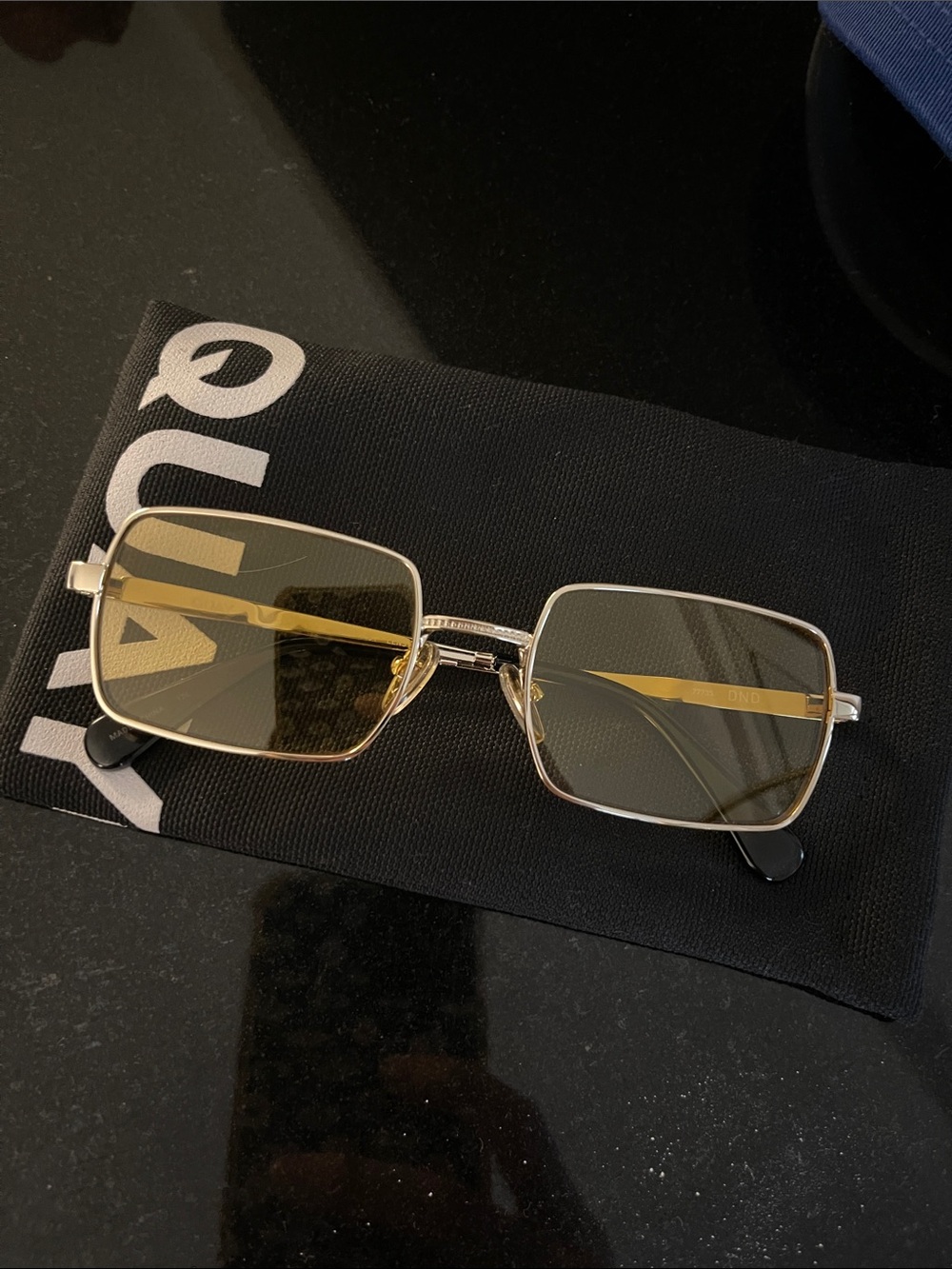 QUAY DND Silver Frame with Yellow Lens Sunglasses
